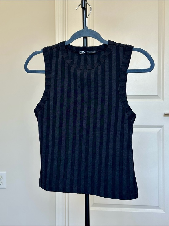 Zara Tops - Zara Black Ribbed Tank Top